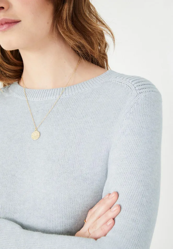 Jumpers and Cardigans Women Hush Scarlett Biker Jumper Palest Grey Marl