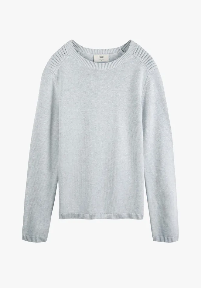 Jumpers and Cardigans Women Hush Scarlett Biker Jumper Palest Grey Marl