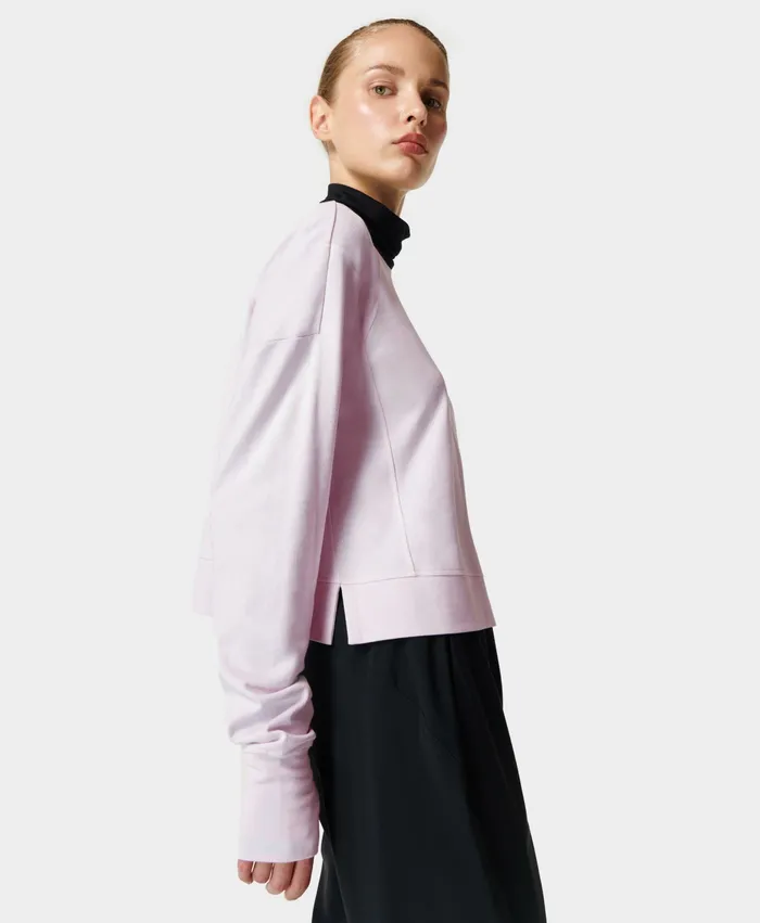 Jumpers Hoodies After Class Crop Sweatshirt Dew Purple 8211 Sweaty Betty Women