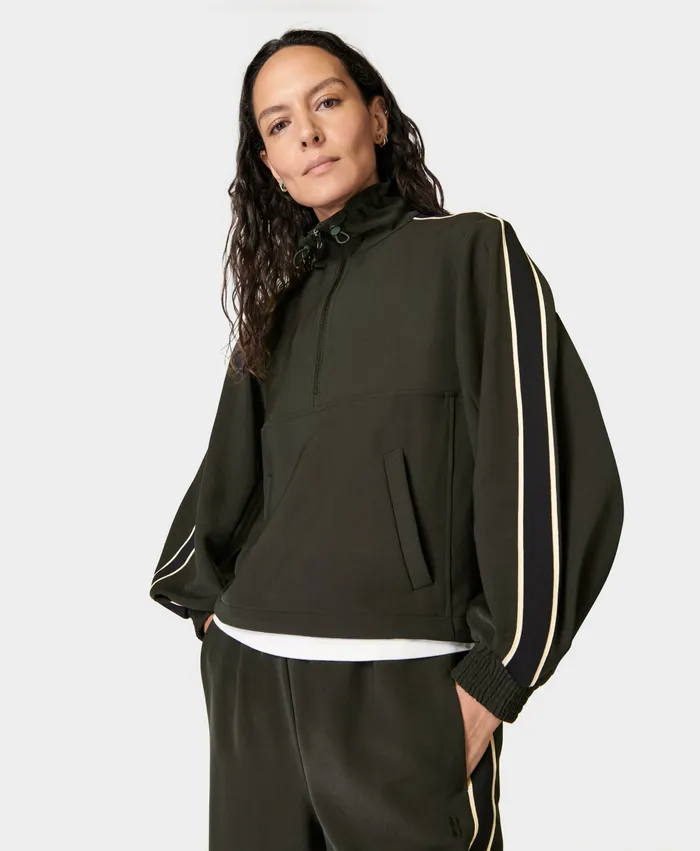 Jumpers Hoodies Women Elite Track Jacket Dark Ivy Green Sweaty Betty