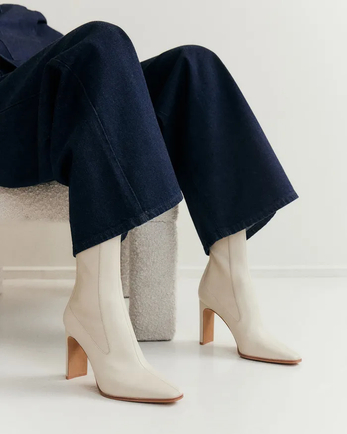 June high ankle boots off white leather HIGH BOOTS jomercer Women June high ankle boots off white leather HIGH BOOTS jomercer Women