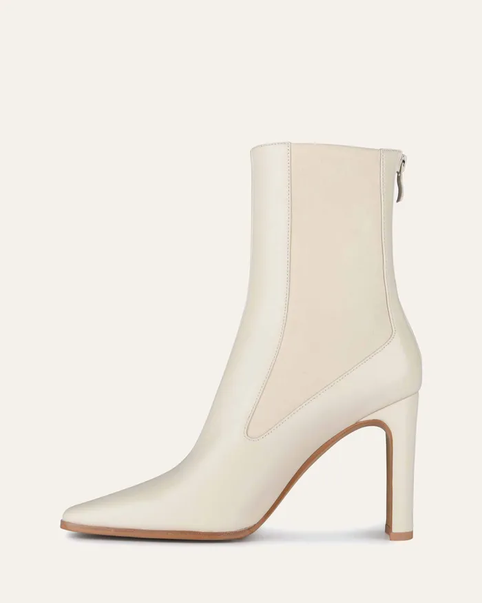 June high ankle boots off white leather HIGH BOOTS jomercer Women June high ankle boots off white leather HIGH BOOTS jomercer Women