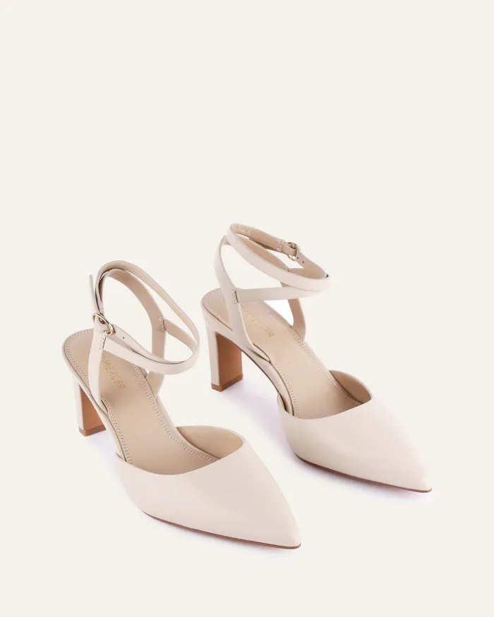 Khloe mid heels sand leather MID HEELS jomercer Women Khloe mid heels sand leather MID HEELS jomercer Women