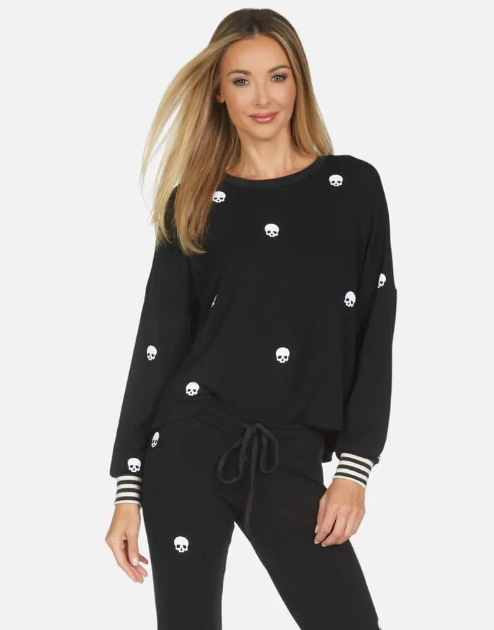 Kiara Mini Skulls Black Women Lauren Moshi Long Sleeve