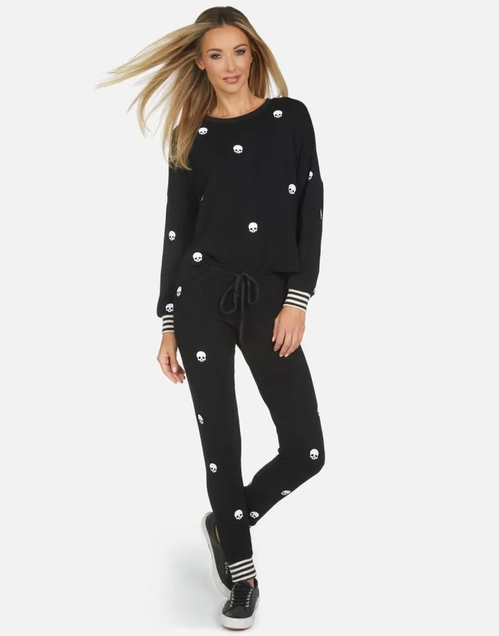 Kiara Mini Skulls Black Women Lauren Moshi Long Sleeve