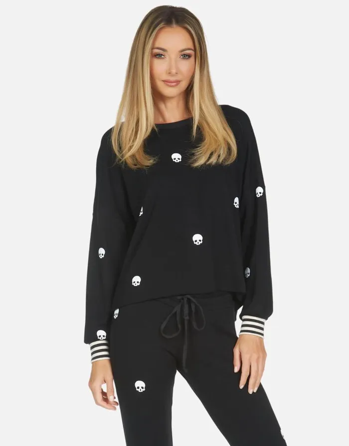 Kiara Mini Skulls Black Women Lauren Moshi Long Sleeve