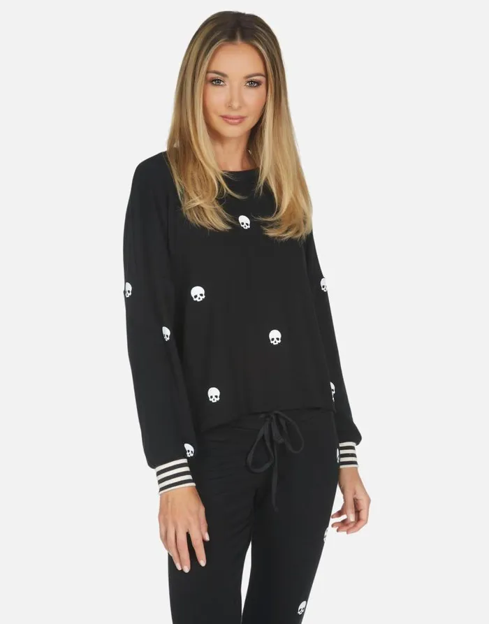 Kiara Mini Skulls Black Women Lauren Moshi Long Sleeve