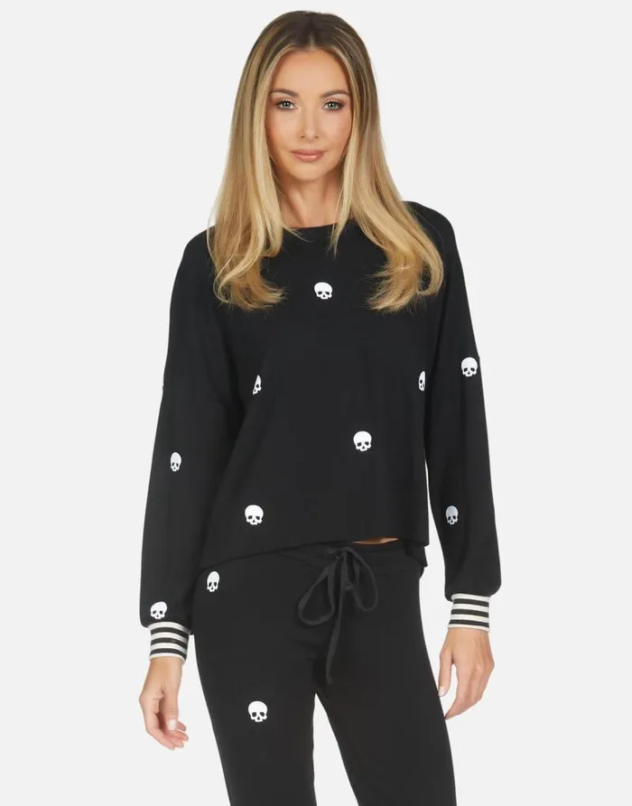Kiara Mini Skulls Black Women Lauren Moshi Long Sleeve