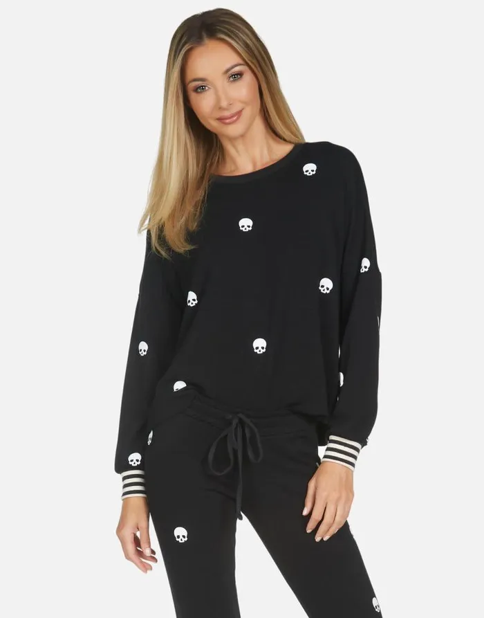 Kiara Mini Skulls Black Women Lauren Moshi Long Sleeve