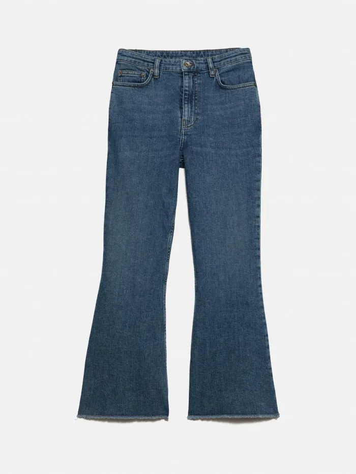 Kick Flare Jean Vintage Mid Blue Women Jigsaw Denim
