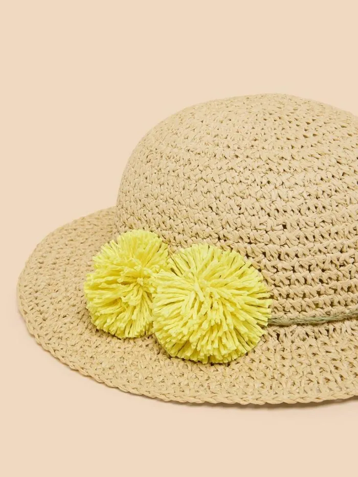 Kids ACCESSORIES White Stuff Girls Summer Hat Natural Multi