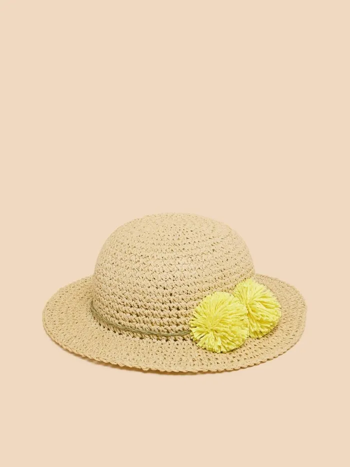 Kids ACCESSORIES White Stuff Girls Summer Hat Natural Multi Kids ACCESSORIES White Stuff Girls Summer Hat Natural Multi