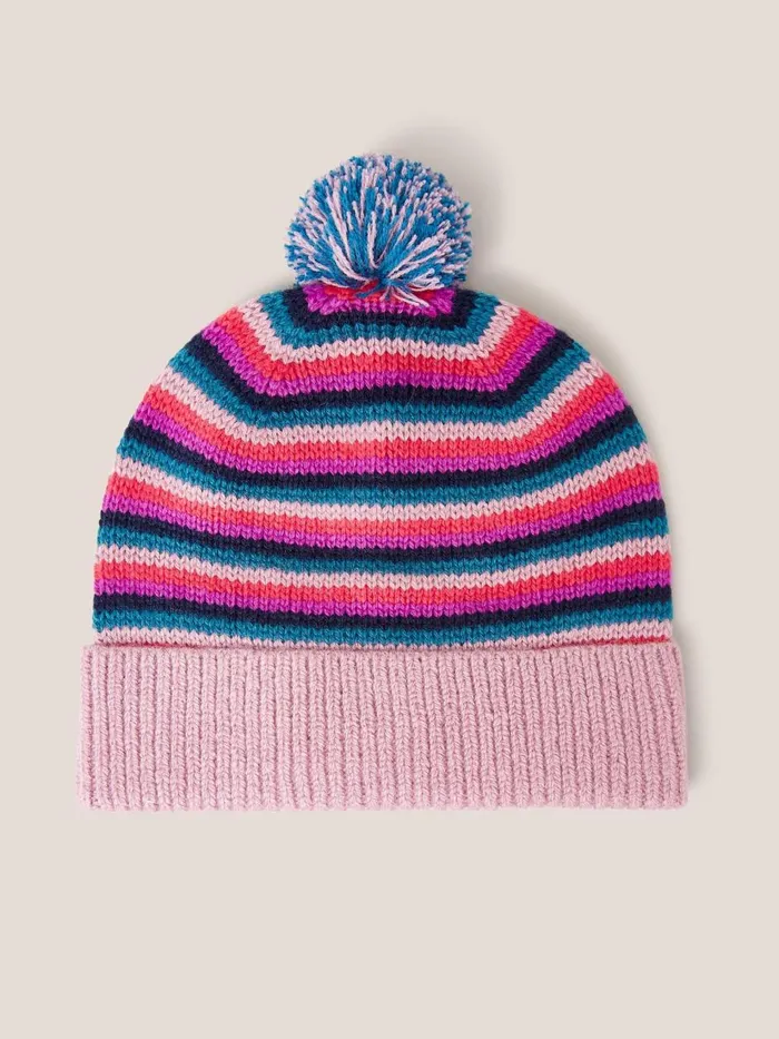 Kids ACCESSORIES White Stuff Multi Stripe Hat Pink Multi Kids ACCESSORIES White Stuff Multi Stripe Hat Pink Multi