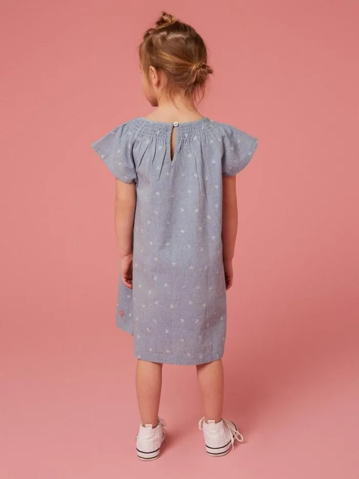 Kids DRESSES and SKIRTS White Stuff Chambray Frill Dress Chambray Blue Kids DRESSES and SKIRTS White Stuff Chambray Frill Dress Chambray Blue