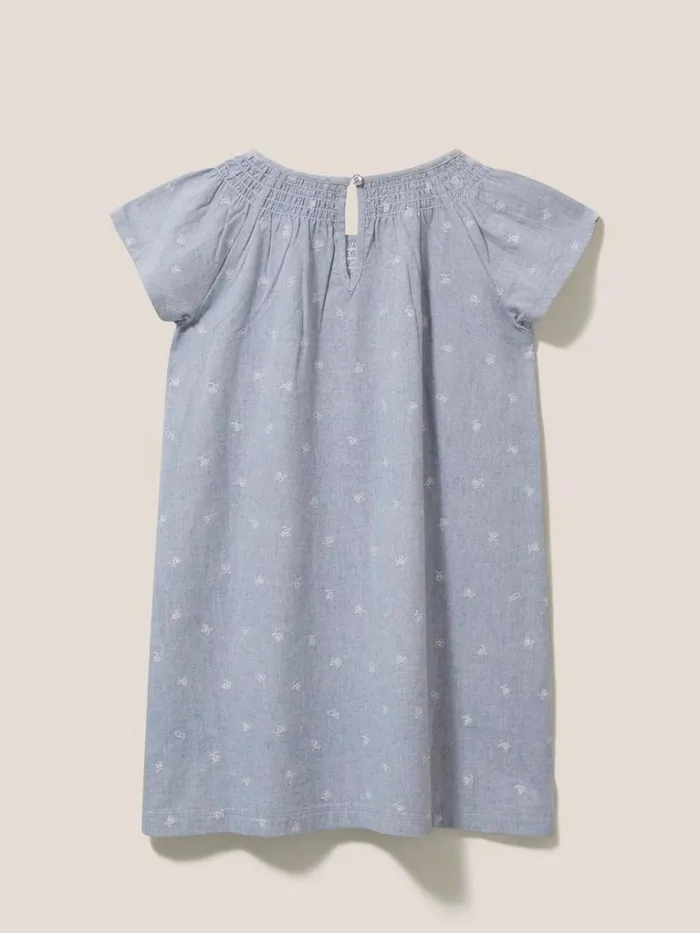 Kids DRESSES and SKIRTS White Stuff Chambray Frill Dress Chambray Blue Kids DRESSES and SKIRTS White Stuff Chambray Frill Dress Chambray Blue