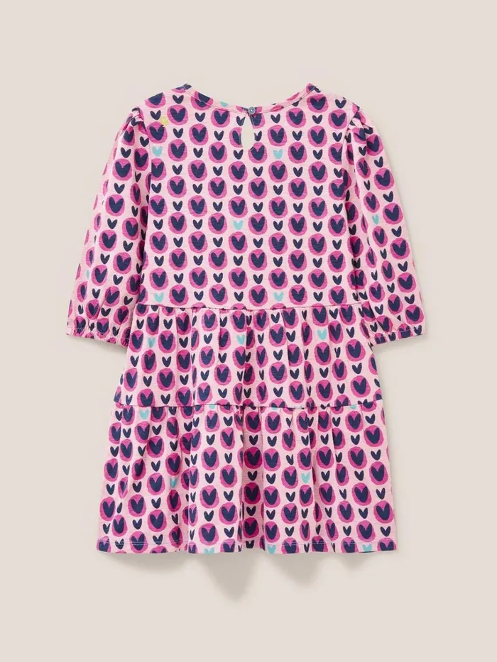 Kids DRESSES and SKIRTS White Stuff Heart Printed Jersey Dress Pink Print Kids DRESSES and SKIRTS White Stuff Heart Printed Jersey Dress Pink Print
