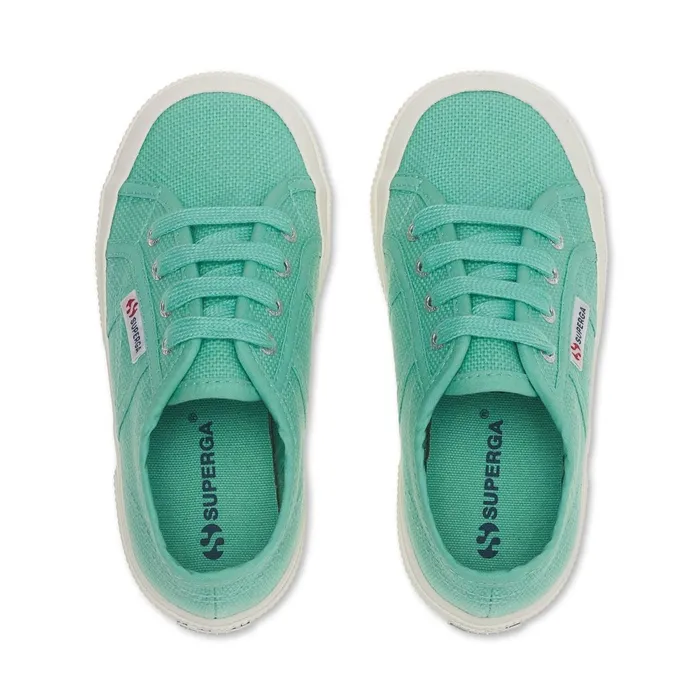 Kids Kid Unisex 2750JCOT CLASSIC Sneaker GREEN WATERFAVORIO Superga Low Cut