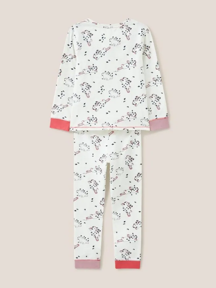 Kids PYJAMAS White Stuff Bunny Printed PJ Set Pink Print Kids PYJAMAS White Stuff Bunny Printed PJ Set Pink Print