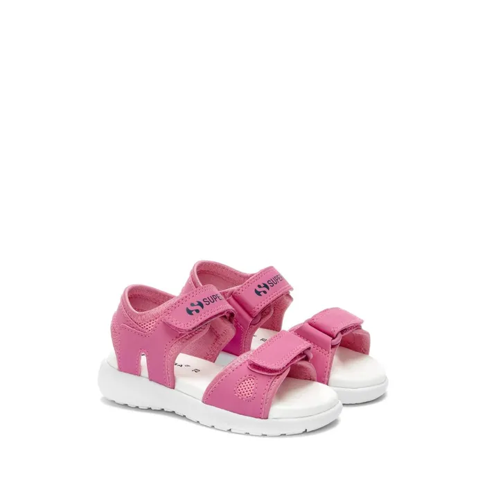 Kids Sandals Kid Unisex 3999 KIDS SYNTHETIC MATERIAL Sandal PINK FUCHSIAWHITE Superga Sandals