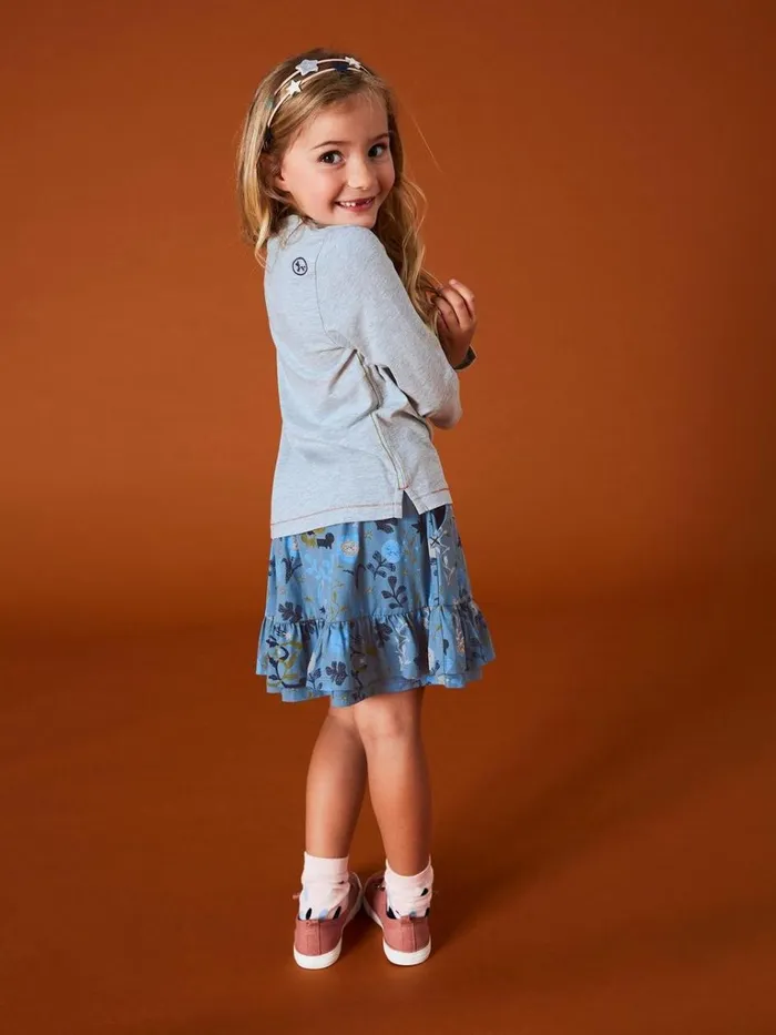 Kids TOPS White Stuff Abbey Long Sleeve T Shirt Grey Marl Kids TOPS White Stuff Abbey Long Sleeve T Shirt Grey Marl
