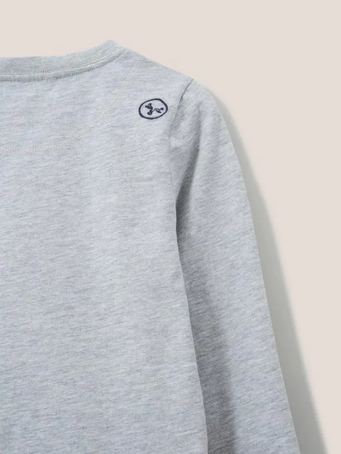 Kids TOPS White Stuff Abbey Long Sleeve T Shirt Grey Marl Kids TOPS White Stuff Abbey Long Sleeve T Shirt Grey Marl