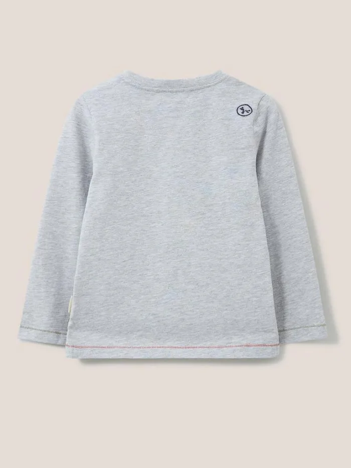 Kids TOPS White Stuff Abbey Long Sleeve T Shirt Grey Marl Kids TOPS White Stuff Abbey Long Sleeve T Shirt Grey Marl