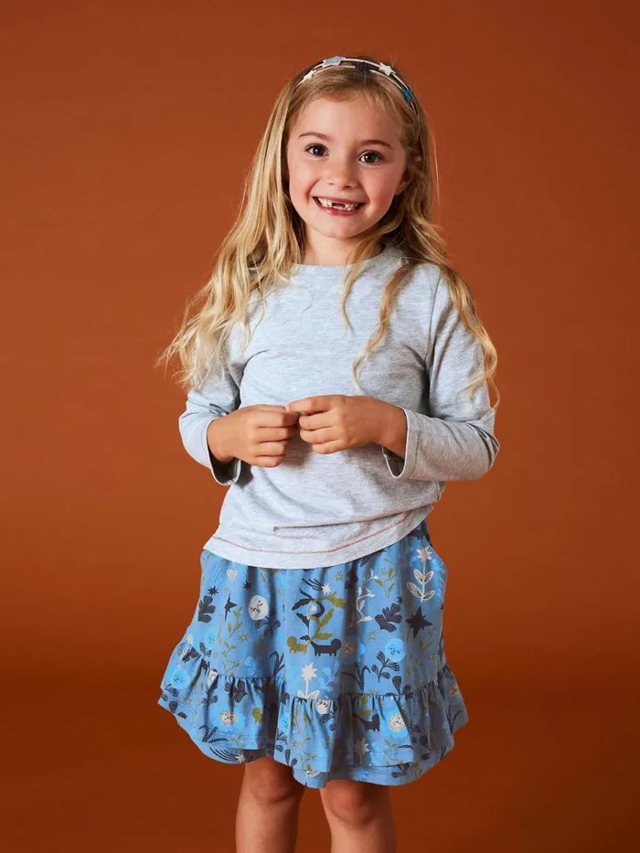 Kids TOPS White Stuff Abbey Long Sleeve T Shirt Grey Marl Kids TOPS White Stuff Abbey Long Sleeve T Shirt Grey Marl