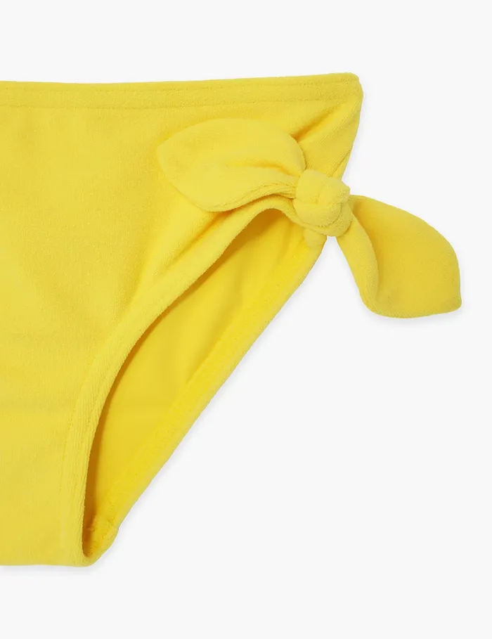 Kids Zimmermann Swimwear Pop Terry Tie Bikini Yellow