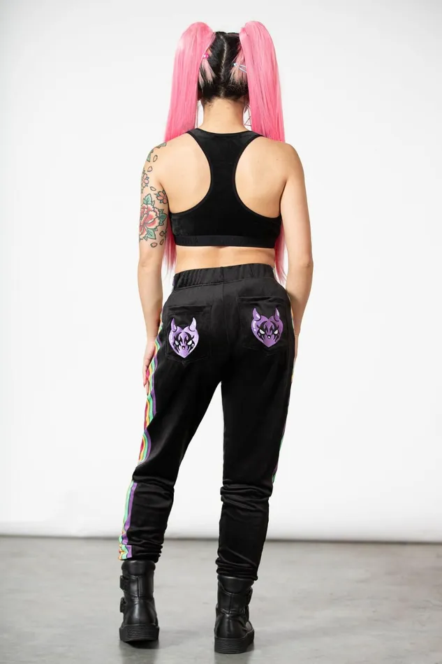 Killstar Chill Out Women Coven Chill Velour Joggers
