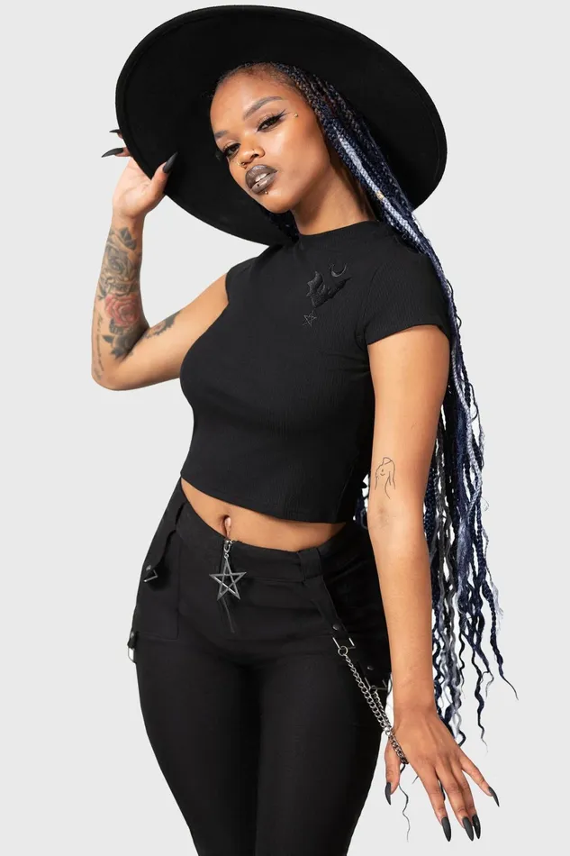 Killstar Crop Women Alchemistry Top