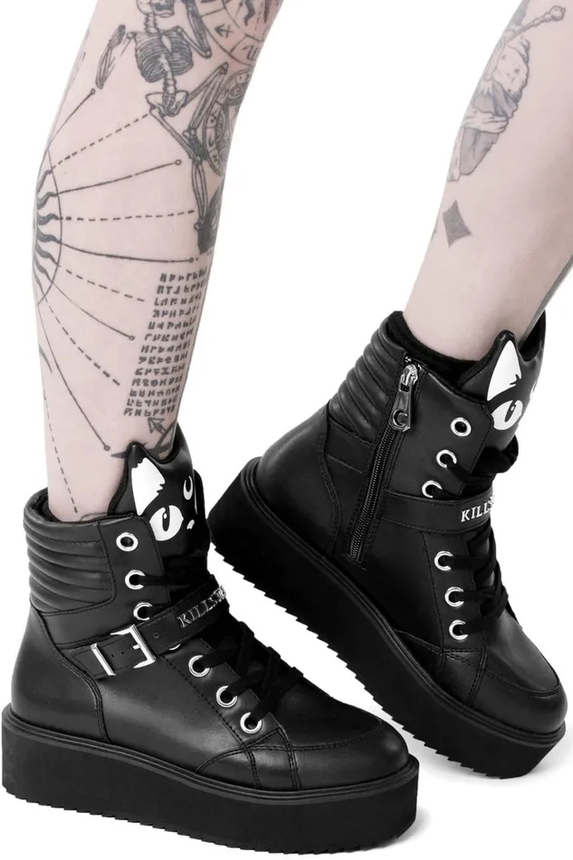 Killstar Flats and Trainers Women Keiko Kitty High Tops B