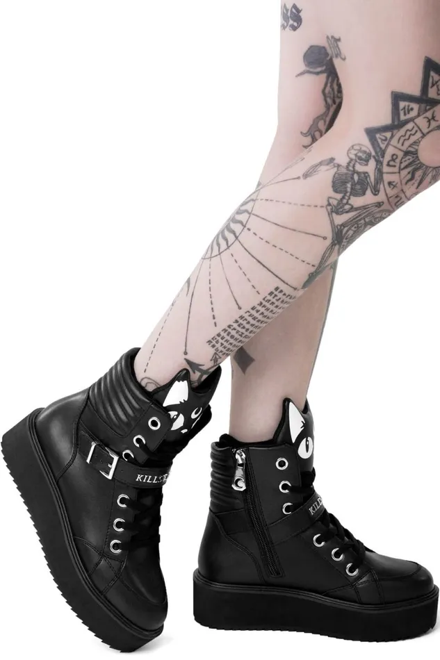 Killstar Flats and Trainers Women Keiko Kitty High Tops B