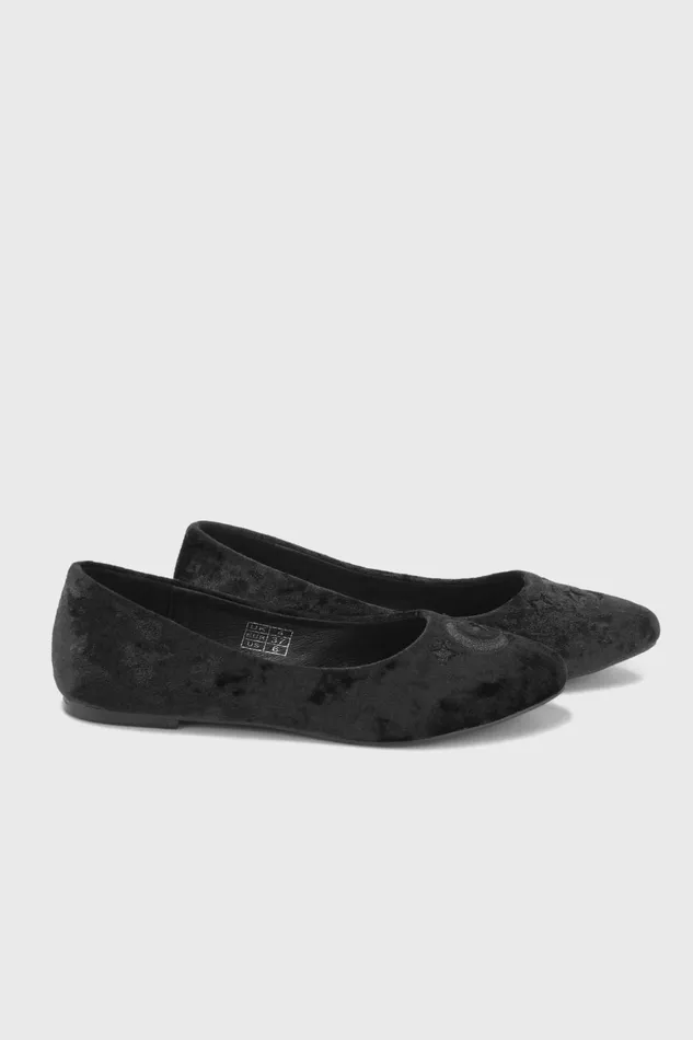 Killstar Flats and Trainers Women Lunanite Velvet Flats