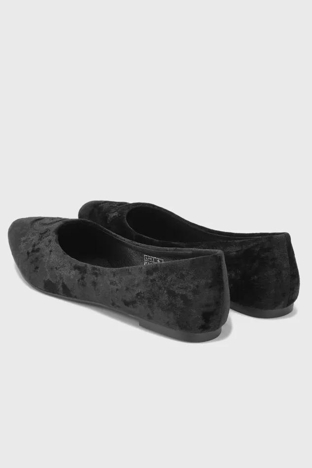 Killstar Flats and Trainers Women Lunanite Velvet Flats