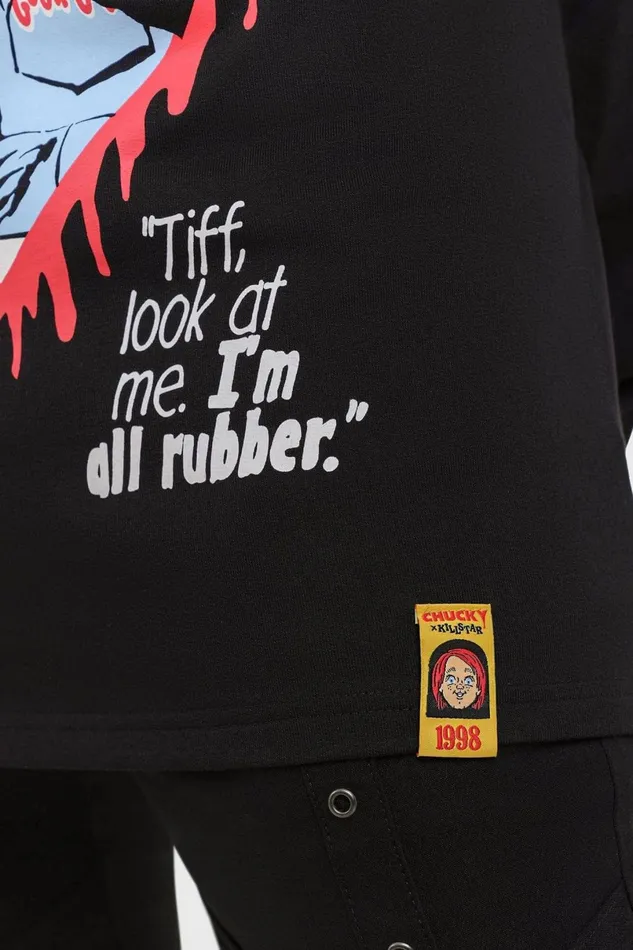 Killstar Graphic Tops Men Chucky and Tiff Forever Sweatshirt
