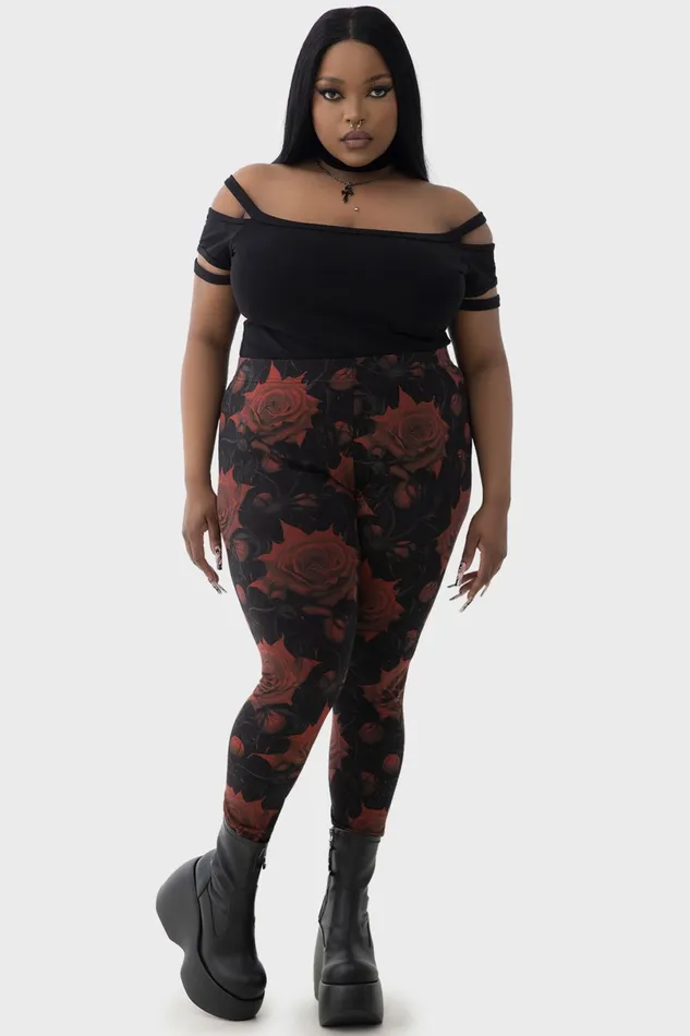 Killstar Leggings Women Blood Rose Leggings