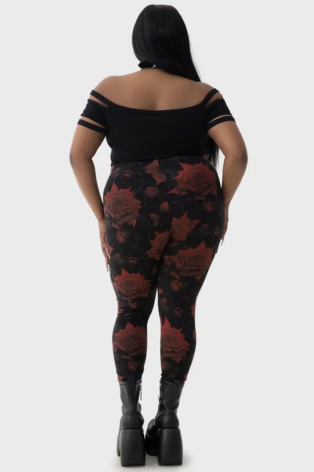 Killstar Leggings Women Blood Rose Leggings