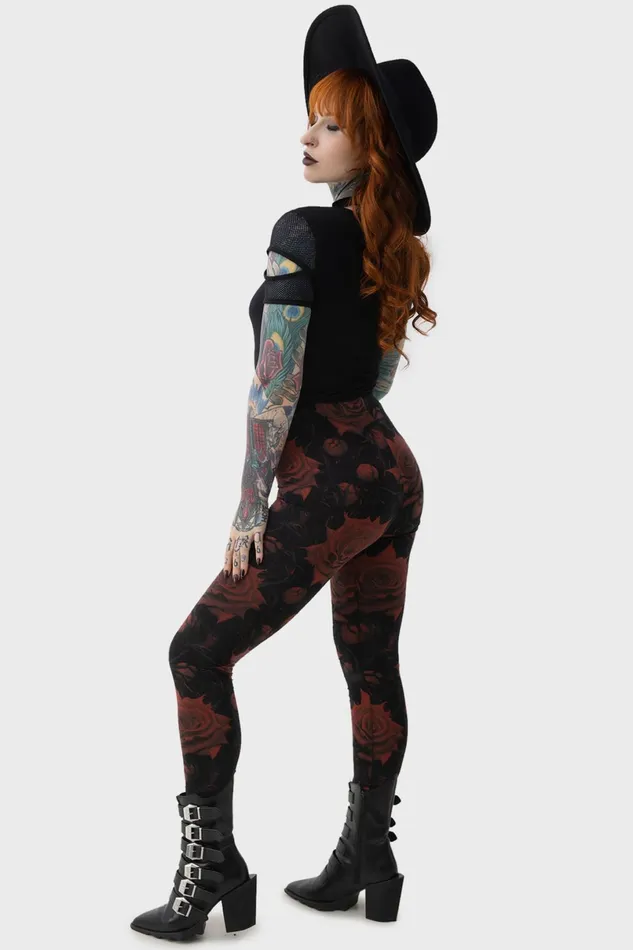Killstar Leggings Women Blood Rose Leggings