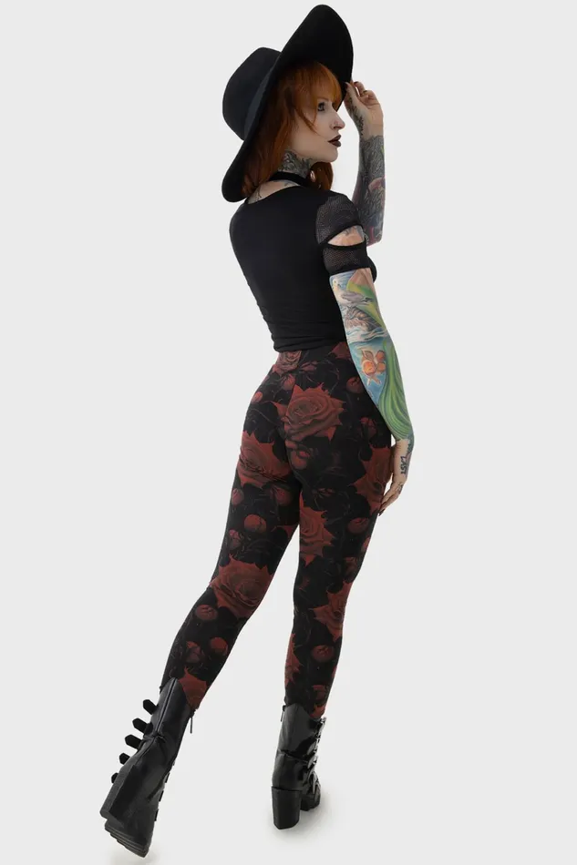 Killstar Leggings Women Blood Rose Leggings