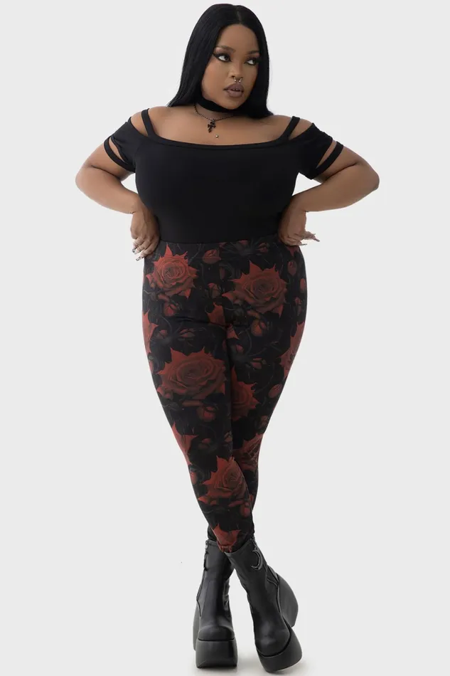 Killstar Leggings Women Blood Rose Leggings