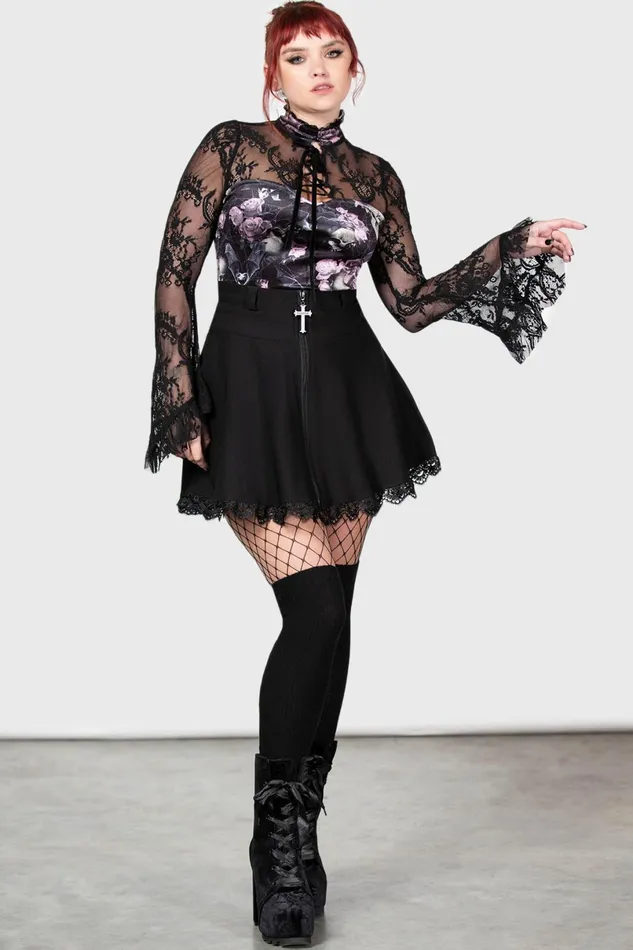 Killstar Long Sleeves Women Poison Fang Long Sleeve Top BLACKPINK