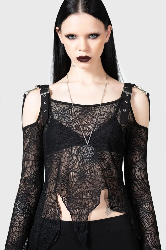 Killstar Long Sleeves Women Webstera Top