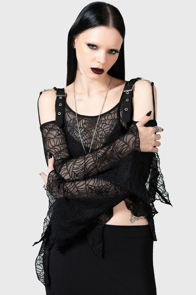 Killstar Long Sleeves Women Webstera Top