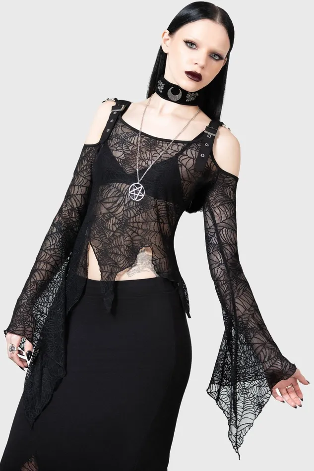 Killstar Long Sleeves Women Webstera Top