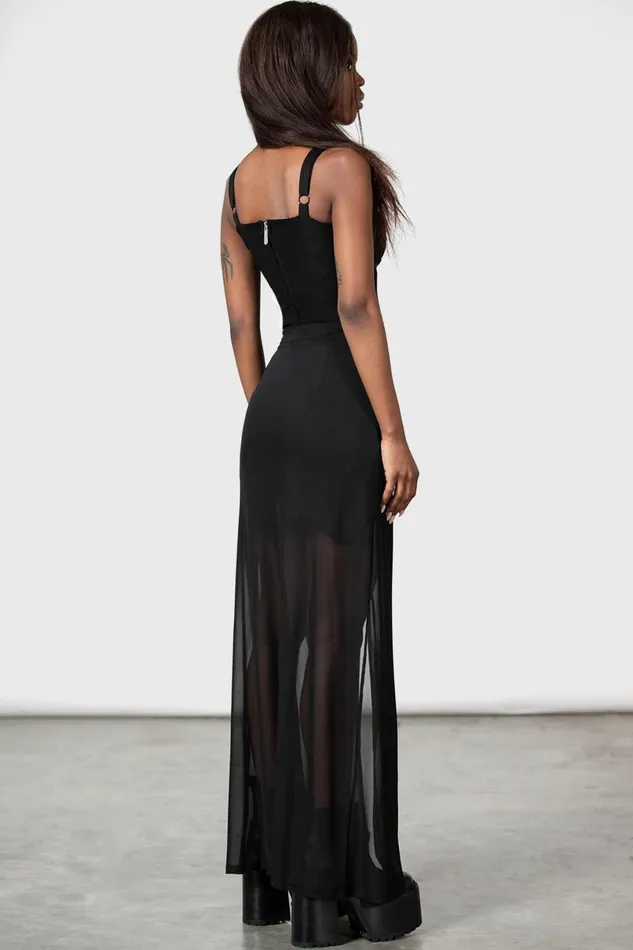 Killstar Maxi Skirts Women Gibbous Moon Maxi Skirt