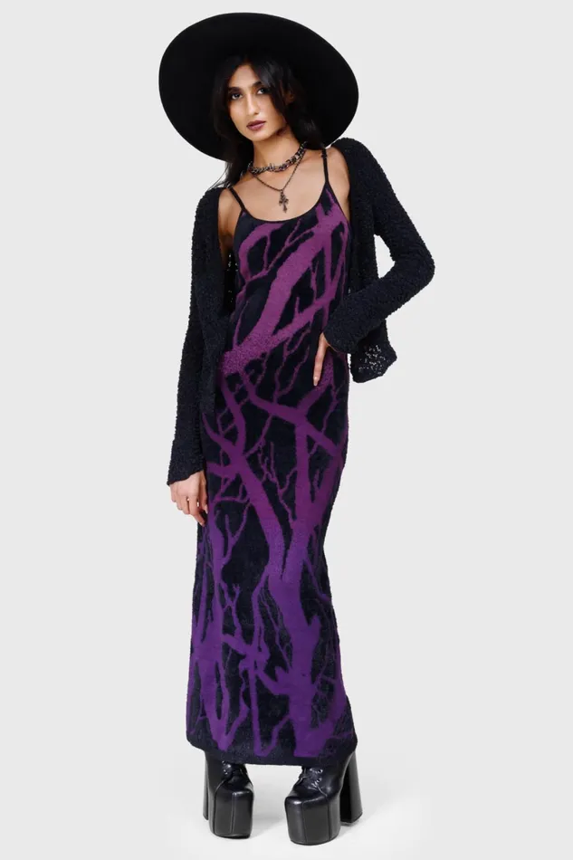 Killstar Maxi Women Forest Knit Maxi Dress