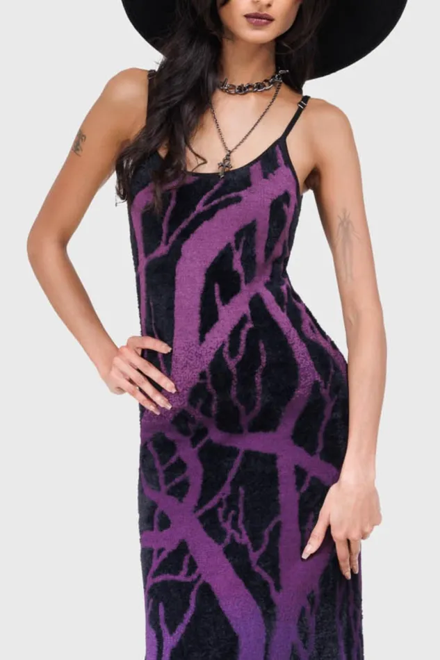 Killstar Maxi Women Forest Knit Maxi Dress