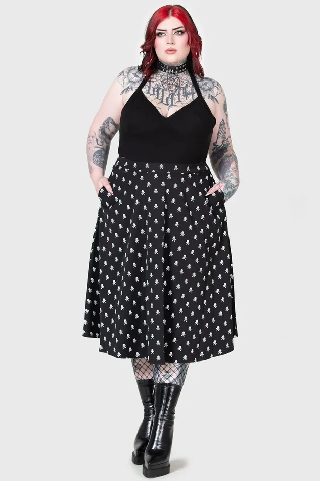 Killstar Midi Skirts Women Lay Dead Midi Skirt