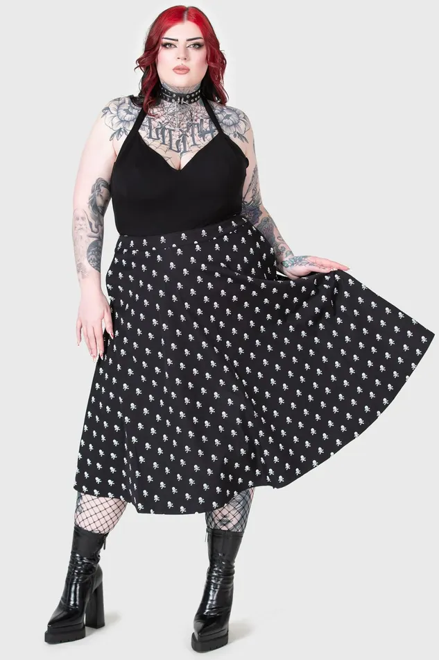 Killstar Midi Skirts Women Lay Dead Midi Skirt
