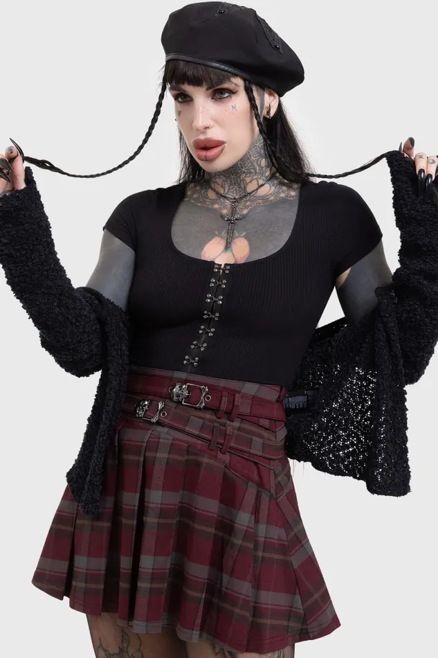 Killstar Mini Skirts Women Sable Riot Skirt
